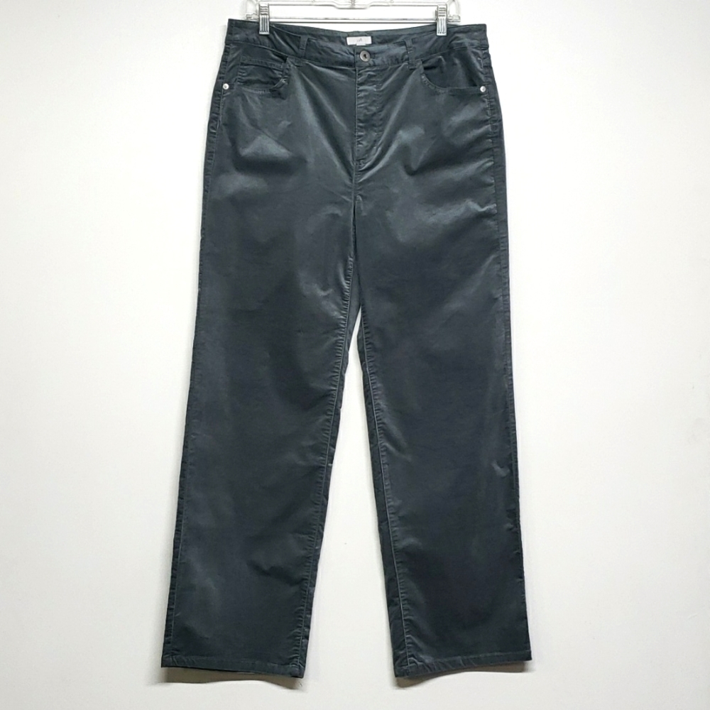 J. Jill Dark Gray Wide Leg Jeans